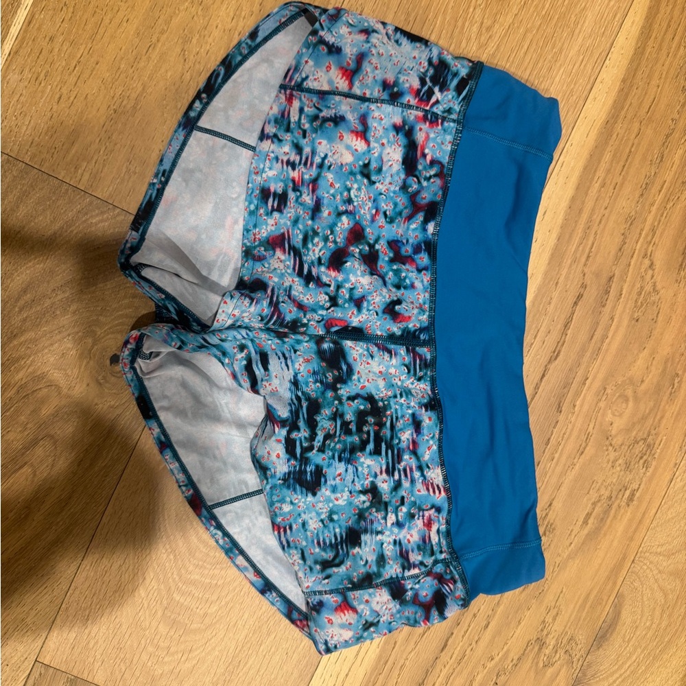 lululemon athletica Blue Patterned Athletic Shorts